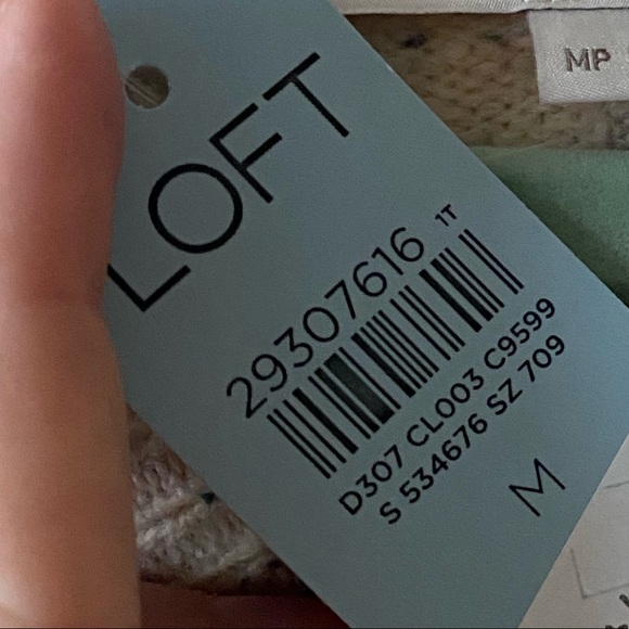 NWT - LOFT - Cape Mock Neck Sweater - Cream (tunic style) - Medium Petite - Picture 11 of 11